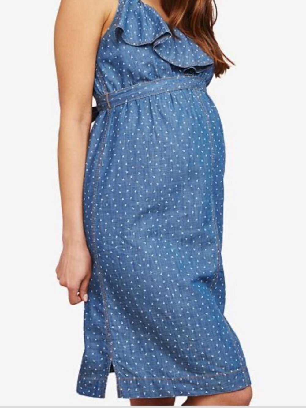 Motherhood Maternity Ruffle Front Dress